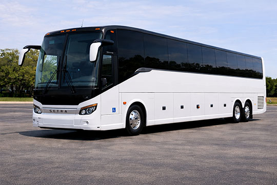 56-passenger charter bus available for charter in Iola, TX